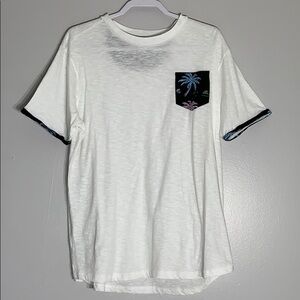 Free Planet Cuff Sleeve palm tree pocket xl T-shirt short sleeve nwot